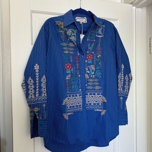 NWT Johnny Was Scara Oversized Yoke Shirt